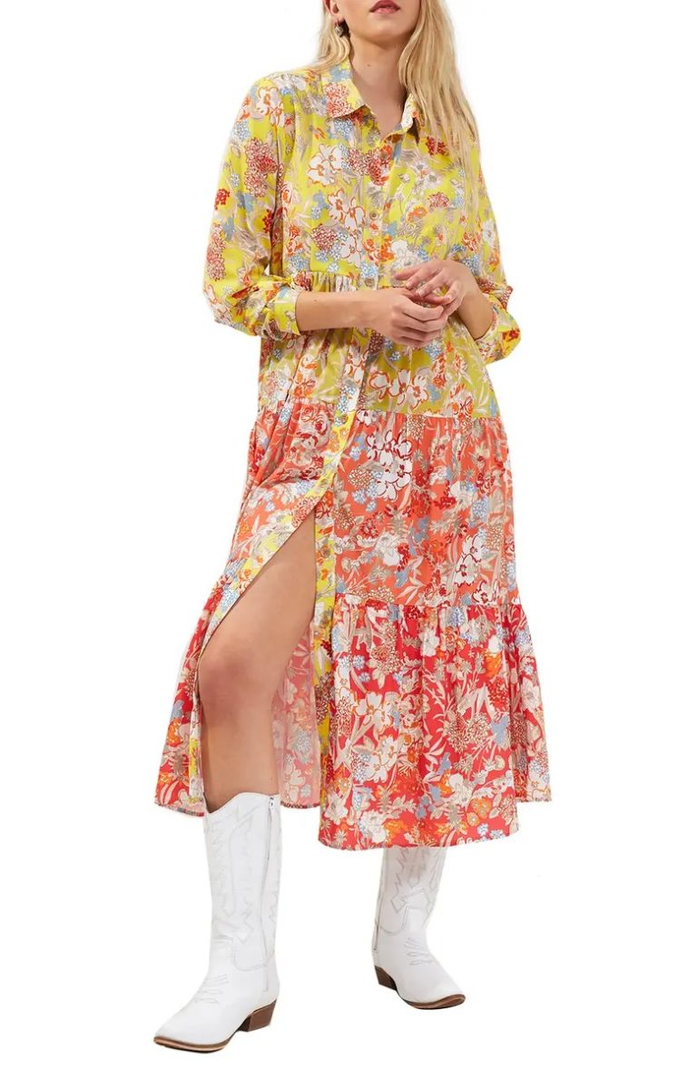 Image of Blossom Courtney Floral Shirtdress