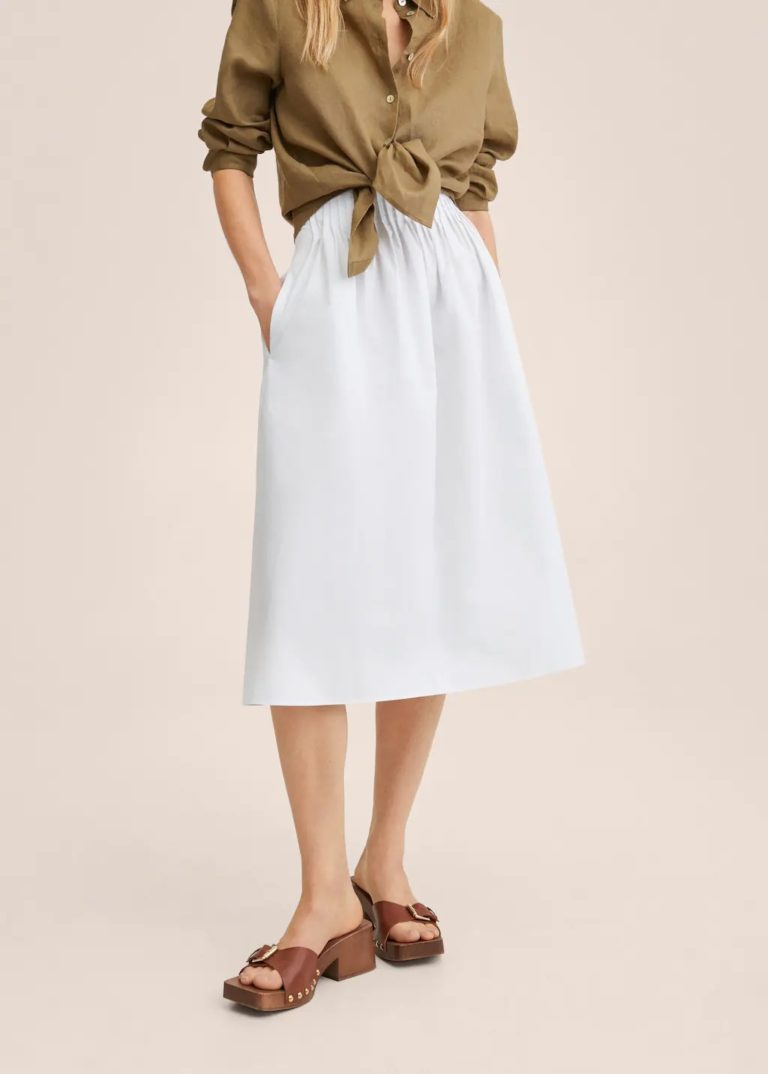 Image of Cotton midi skirt