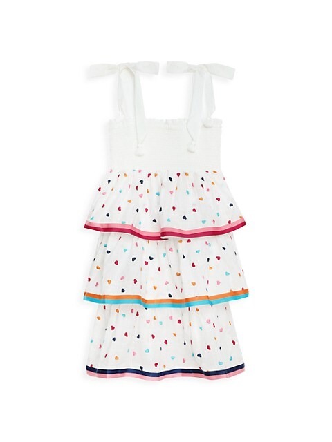 Image of Girl's Poppy Shirred Tiered Dress