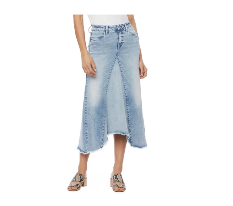 Image of Pieced Denim Midi Skirt size 8
