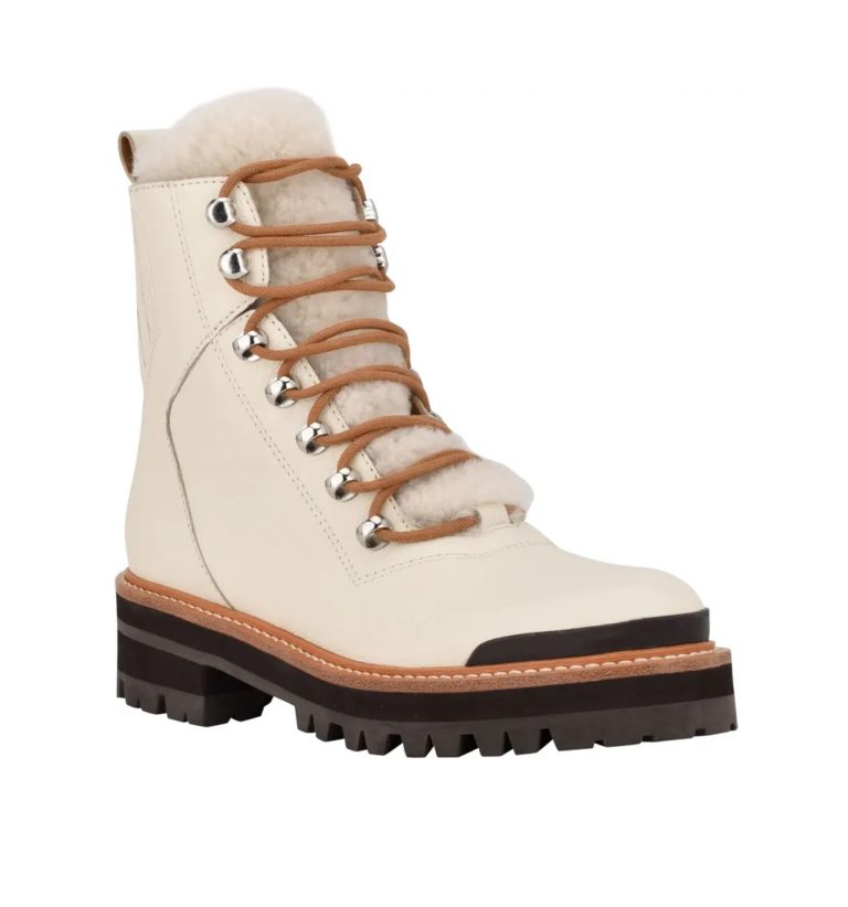 Image of Izzie Genuine Shearling Lace-Up Boot