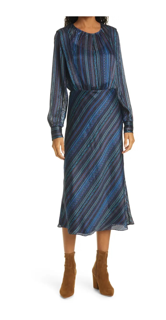 Image of Dita Stripe Long Sleeve Dress