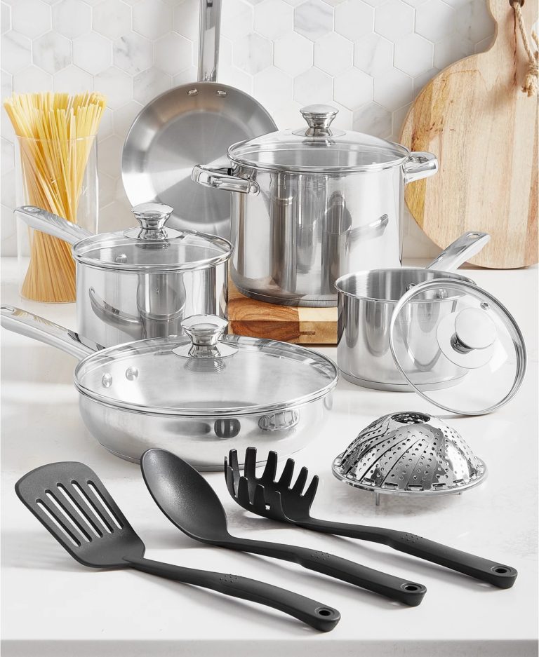 Image of Stainless Steel 13-Pc. Cookware Set