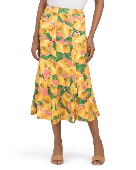 Image of Fresh Lemons Midi Skirt