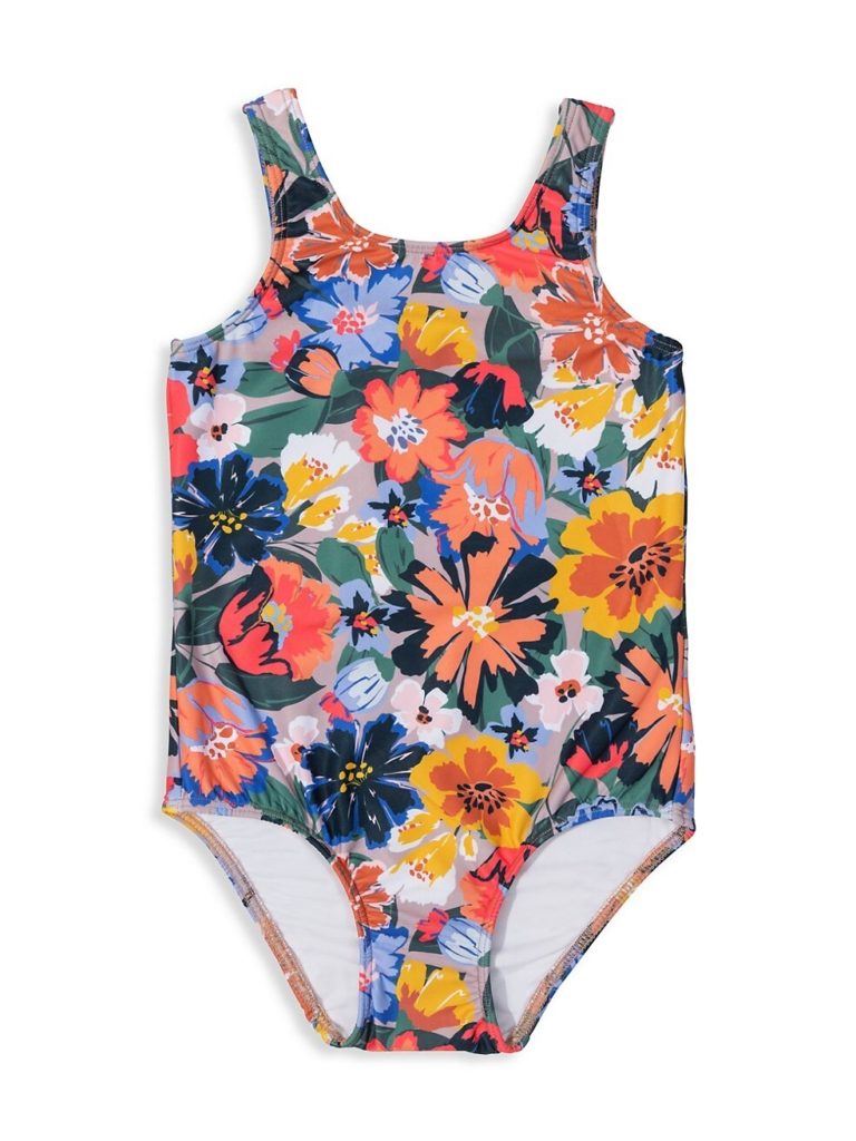 Image of Little Girl's One-Piece Fiesta Floral Swimsuit