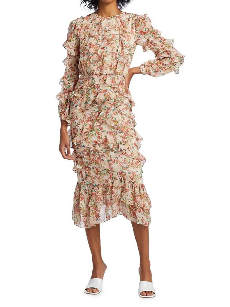 Image of Victoria Floral Ruffle Dress