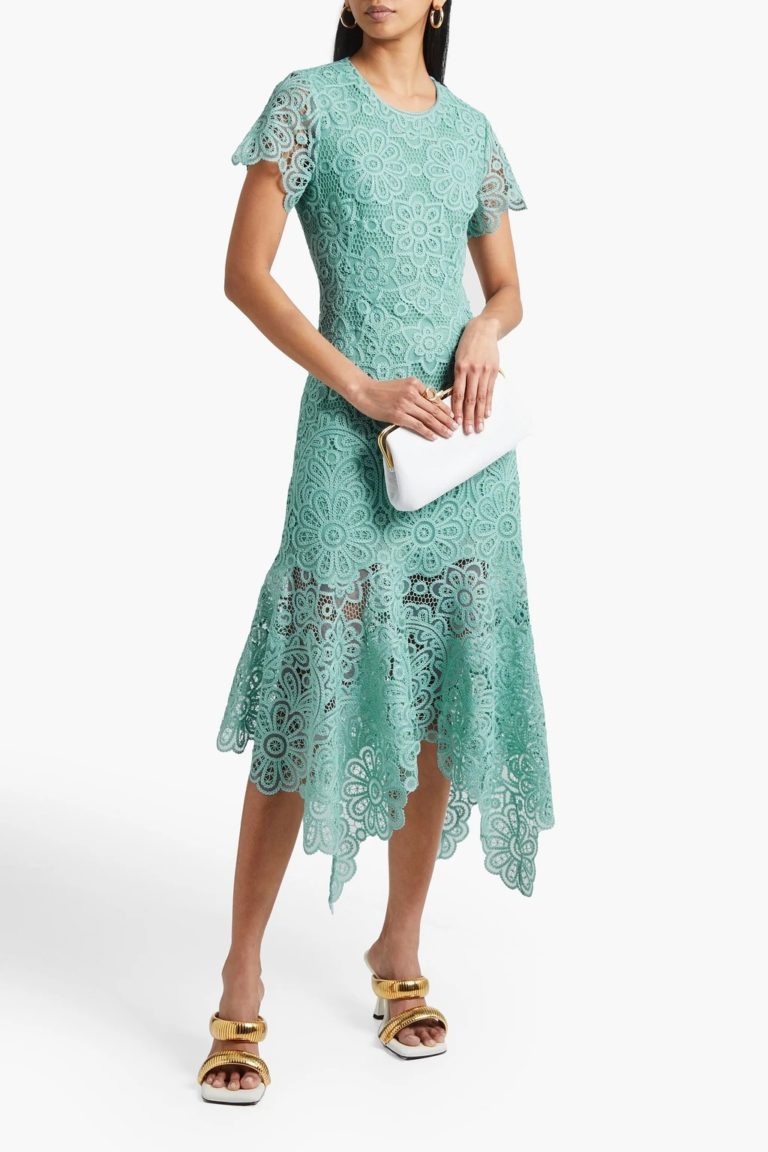 Image of Broderie anglaise organza midi dress