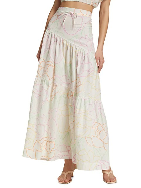 Image of Escapism Floral Tiered Skirt