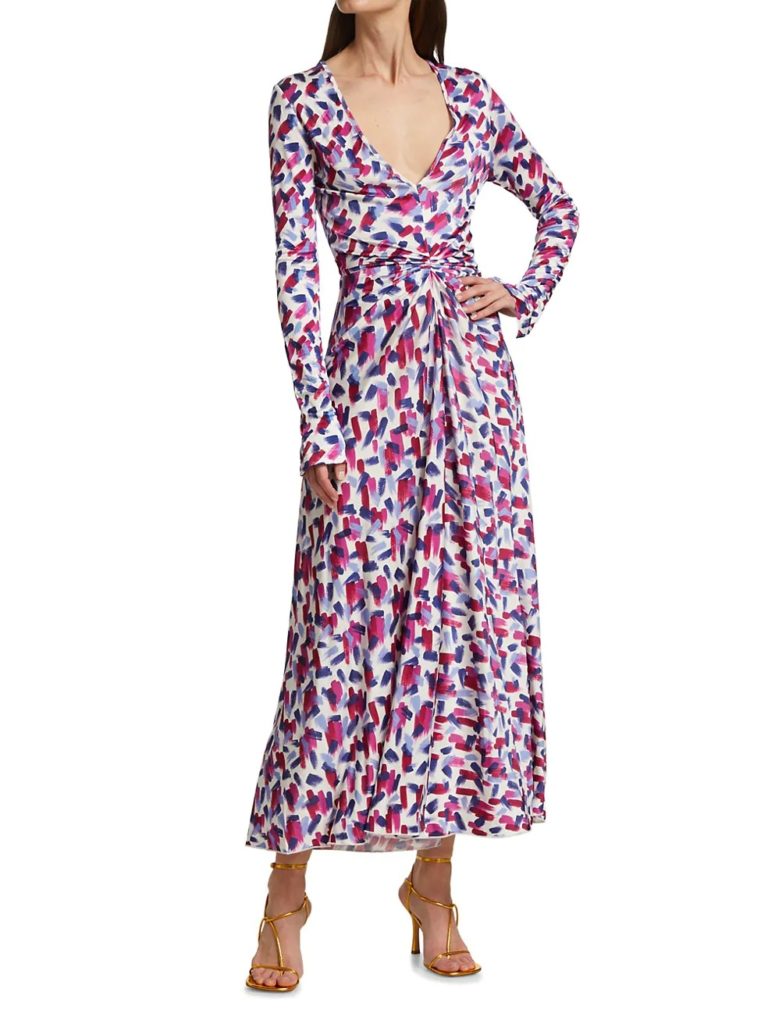 Image of Sierra Printed Long-Sleeve Dress