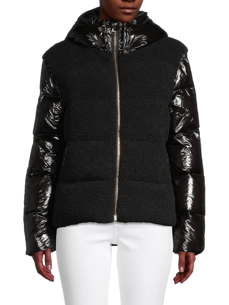 Image of Isere Faux Fur & Puffer Sleeve Jacket