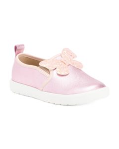 Leather Butterfly Slip On Sneakers (Toddler, Little Kid)