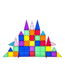61-Piece 3-D Magnetic Building Tile Play Set