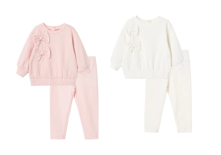 Image of Bows Fleece Pullover Pant Set