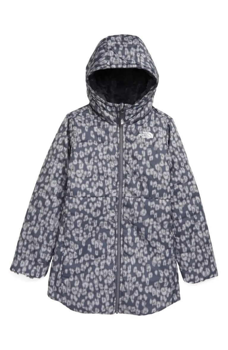 Image of Kids' Mossbud Swirl Reversible Water Repellent Hooded Jacket size 10-18