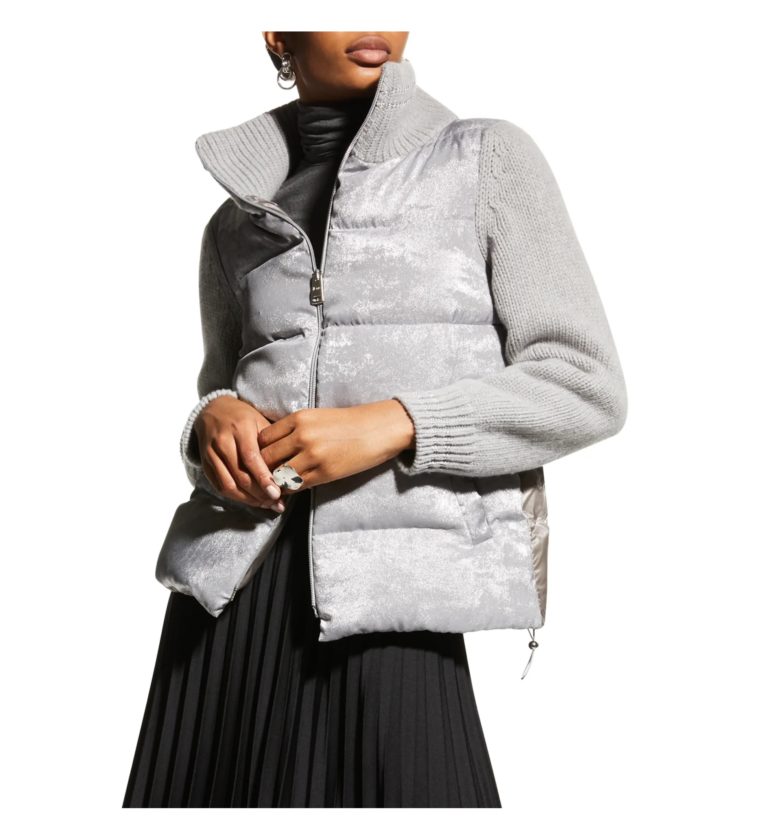 Image of Metallic Wool-Blend Down-Fill Combo Jacket size 12