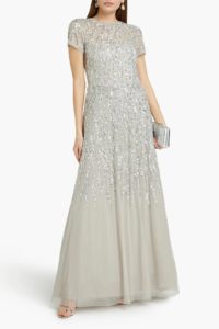 Embellished tulle gown