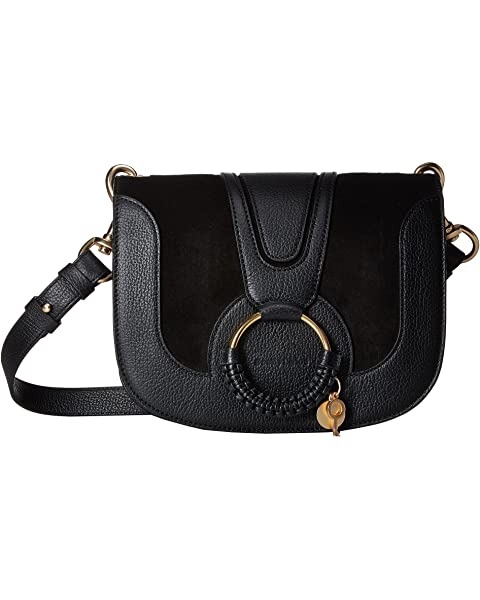 Image of Hana Small Suede & Leather Crossbody