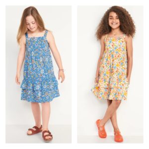 Printed Sleeveless Tiered All-Day Dress for Girlsp