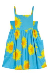Kids' Sunflower Print Cotton Voile Dressp