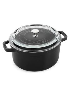 4-Quart Cast Iron Round Cocotte with Glass Lid