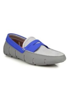 Rubber & Mesh Penny Loafersp