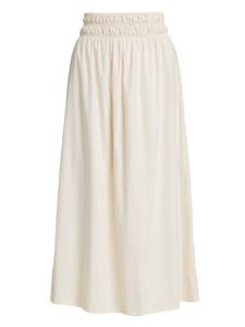 Kiera Smocked Cotton Midi Skirt