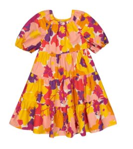 Floral cotton poplin dress