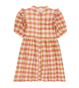 Nicky checked stretch-cotton dress
