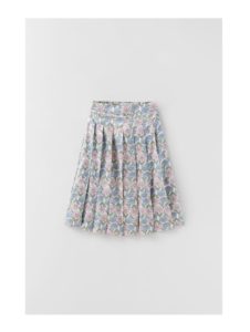 FLORAL PLEATED SKIRTp