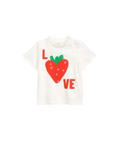 Strawberry Love Cotton Graphic Teep