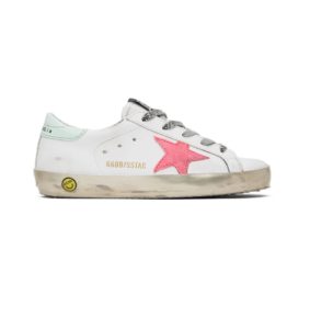 Kids White & Pink Superstar Classic Sneakers size 28-33p