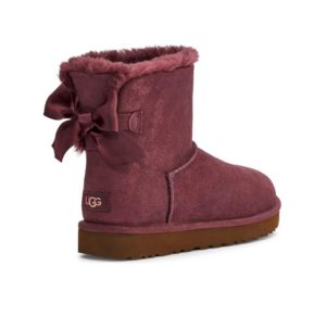 UGG Mini Bailey Bow Glimmer Faux Fur Lined Boot size 6p