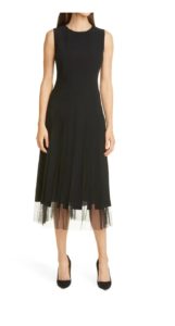 Divoby Pleated Mesh Fit & Flare Dressp