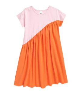 Kids' Colorblock Organic Cotton T-Shirt Dressp