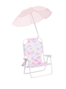 Summer Vibes Umbrella Beach Chair With Cupholder