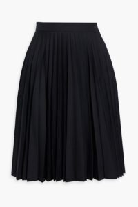 Pleated wool skirt