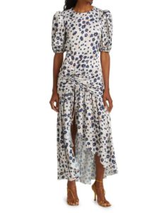 Ruched Floral Maxi Dress