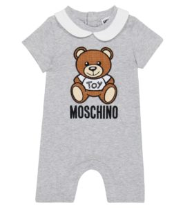 Baby embroidered cotton romper