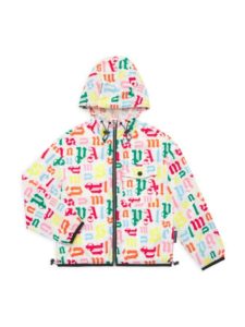 Little Girl's & Girl's All Over Logo Windbreaker