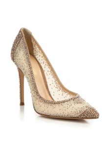 Rania Crystal-Embellished Mesh Pumps