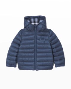 Boy's Quilted Puffer Hooded Jacket, Sizes 3-14p