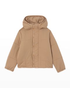 Boy's Perry Hooded Logo Trim Jacket, Size 3-14p