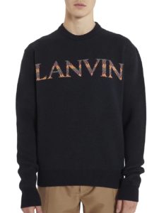 Jacquard Intarsia Logo Sweater