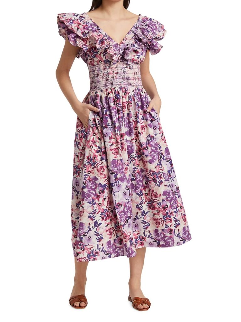 Sale on Something Navy Natalie Smocked 