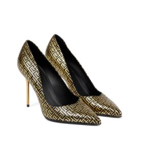 Ruby monogram leather pumps