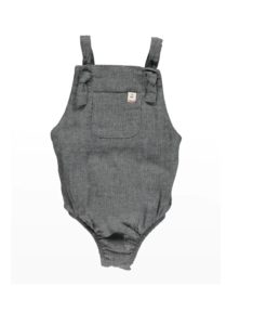 Boy's Reef Solid Bubble Romper, Size Newborn-24M