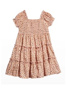Girl's Polka-Dot Tiered Tulle Dress, Size 3-7