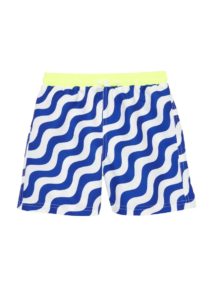 Kids' Wavy Stripe Swim Trunks