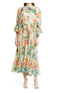 Kyrie Long Sleeve Floral Maxi Dressp