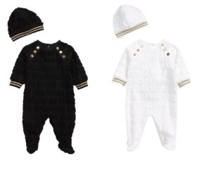 Chenille Logo Footie & Hat Set